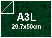 carta Cartoncino Marmorizzata VERDE, a3l, 170gr formato a3l (29,7x50cm), 170grammi x mq bra317a3l