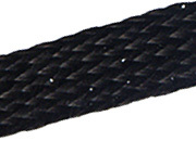 legatoria Segnalibro in treccia da 6mm,  NERO, in segmenti da 44cm BRA1772