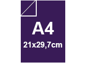 carta Cartoncino Burano VIOLA, A4, 250gr Viola Imperiale 74, formato A4 (21x29,7cm), 250grammi x mq bra1815