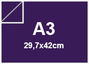 carta Cartoncino Burano Favini. 250gr VIOLA Viola Imperiale 74, formato A3 (29,7x42cm), 250grammi x mq bra1815A3