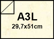 carta Cartoncino PelleElefante, BIANCO, a3l, 125gr Formato a3l (29,7x50cm), 125grammi x mq.