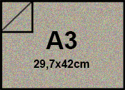 carta Cartoncino MajesticFavini, RealSilver, 290gr, a3 REAL SILVER, formato a3 (29,7x42cm), 290grammi x mq bra606a3