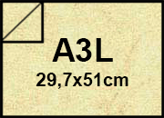 carta Cartoncino PelleElefante, VERDEacqua, a3l, 110gr Formato a3l (29,7x50cm), 110grammi x mq.
