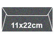 carta Buste con strip Majestic Satins Favini Metallizzato STEEL GRAY SATIN, formato C4 (11x22cm), 120grammi x mq bra1853C4