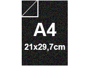 carta Cartoncino MajesticFavini, BlackSatin 120gr, A4 BLACK SATIN, formato A4 (21x29,7cm), 120grammi x mq bra1854