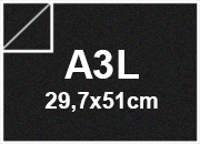 carta Cartoncino MajesticFavini, BlackSatin 120gr, a3l BLACK SATIN, formato a3l (29,7x50cm), 120grammi x mq.
