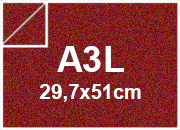 carta Cartoncino MajesticFavini, RedSatin, 290gr, a3l RED SATIN, formato a3l (29,7x50cm), 290grammi x mq.