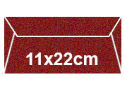 carta Buste con strip Majestic Satins Favini Metallizzato RED SATIN, formato C4 (11x22cm), 120grammi x mq bra1855C4