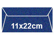 carta Buste con strip Majestic Satins Favini Metallizzato BLUE SATIN, formato C4 (11x22cm), 120grammi x mq bra1857C4