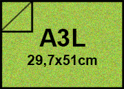 carta Cartoncino MajesticFavini, LimeGreenSatin, 250gr, a3l LIME GREEN SATIN, formato a3l (29,7x50cm), 250grammi x mq bra1867a3l
