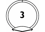legatoria Meccanismo rotondo a 3 anelli, contiene fino a 22mm BRA1898.