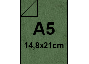 carta Cartoncino PelleElefante, VERDEscuro, a5, 110gr Formato a5 (14,8x21cm), 110grammi x mq bra190a5