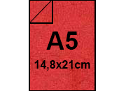 carta Cartoncino PelleElefante, ROSSO, a5, 110gr Formato a5 (14,8x21cm), 110grammi x mq.