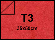 carta Cartoncino PelleElefante, ROSSO, t3, 110gr Formato t3 (35x50cm), 110grammi x mq bra192t3