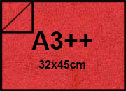 carta Cartoncino PelleElefante, ROSSO, sra3, 110gr Formato sra3 (32x45cm), 110grammi x mq.