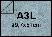 carta Cartoncino PelleElefante, BLUchiaro, a3l, 110gr Formato a3l (29,7x50cm), 110grammi x mq bra193a3l