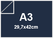 carta Cartoncino SirioFedrigoni BLU-NOTTE. a3. 140gr Formato a3 (29,7x42cm), 140grammi x mq bra280a3