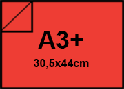 carta SimilLino Fedrigoni RossoGeranio, 125gr, a3+ per rilegatura, cartonaggio, formato a3+ (30,5x44cm), 125 grammi x mq bra214a3+