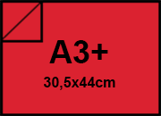 carta SimilLino Fedrigoni RossoPapavero, 125gr, a3+ per rilegatura, cartonaggio, formato a3+ (30,5x44cm), 125 grammi x mq bra215a3+