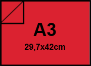 carta SimilLino Fedrigoni RossoPapavero, 125gr, a3 per rilegatura, cartonaggio, formato a3 (29,7x42cm), 125 grammi x mq bra215a3