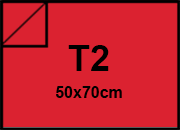carta SimilLino Fedrigoni RossoPapavero, 125gr, t2 per rilegatura, cartonaggio, formato t2 (50x70cm), 125 grammi x mq.