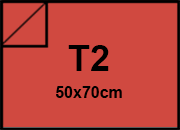 carta SimilLino Fedrigoni Rosso, 125gr, t2 per rilegatura, cartonaggio, formato t2 (50x70cm), 125 grammi x mq bra216t2