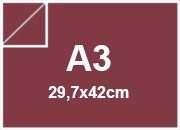 carta SimilLino Zanders RossoScuro112, 125gr, a3 per rilegatura, cartonaggio, formato a3 (29,7x42cm), 125 grammi x mq bra225a3