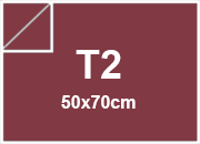 carta SimilLino Zanders RossoScuro112, 125gr, t2 per rilegatura, cartonaggio, formato t2 (50x70cm), 125 grammi x mq bra225t2