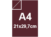 carta SimilLino Fedrigoni Bordeaux, 125gr, A4 per rilegatura, cartonaggio, formato A4 (21x29,7cm), 125 grammi x mq bra217