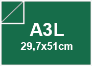 carta SimilLino Zanders VerdreErba123, 125gr, a3l per rilegatura, cartonaggio, formato a3l (29,7x50cm), 125 grammi x mq bra227a3l