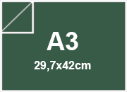 carta SimilLino Zanders VerdreScuro120, 125gr, a3 per rilegatura, cartonaggio, formato a3 (29,7x42cm), 125 grammi x mq bra228a3