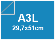 carta SimilLino Zanders BluMedio104, 125gr, a3l per rilegatura, cartonaggio, formato a3l (29,7x50cm), 125 grammi x mq.