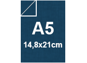 carta SimilTela Fedrigoni bluNOTTE, 125gr, a5 per rilegatura, cartonaggio, formato a5 (14,8x21cm), 125 grammi x mq BRA236a5