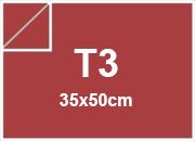 legatoria SimilTelaCarta TintaUnita Fedrigoni, bra233 TERRACOTTA per rilegatura, cartonaggio, formato t3 (350x500mm), 125 grammi x mq BRA233T3