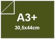 carta SimilLino Fedrigoni VerdreOliva, 125gr, a3+ per rilegatura, cartonaggio, formato a3+ (30,5x44cm), 125 grammi x mq bra218a3+
