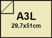 carta SimilTela Fedrigoni avorioPAGLIERINO, 125gr, a3l per rilegatura, cartonaggio, formato a3l (29,7x50cm), 125 grammi x mq.