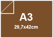 carta SimilTela Fedrigoni MARRONCINO, 125gr, a3 per rilegatura, cartonaggio, formato a3 (29,7x42cm), 125 grammi x mq bra237a3