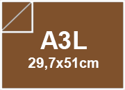 carta SimilTela Fedrigoni MARRONCINO, 125gr, a3l per rilegatura, cartonaggio, formato a3l (29,7x50cm), 125 grammi x mq.