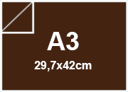 carta SimilLino Fedrigoni Marrone, 125gr, a3 per rilegatura, cartonaggio, formato a3 (29,7x42cm), 125 grammi x mq BRA1142a3