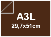 carta SimilLino Fedrigoni Marrone, 125gr, a3l per rilegatura, cartonaggio, formato a3l (29,7x50cm), 125 grammi x mq BRA1142a3l