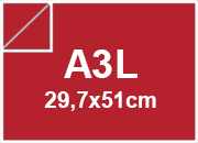 carta SimilTela Zanders 111rossoCHIARO, 125gr, a3l per rilegatura, cartonaggio, formato a3l (29,7x50cm), 125 grammi x mq bra242a3l