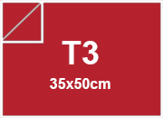 legatoria SimilTelaCarta TintaUnita Fedrigoni, bra242 ROSSOchiaro  per rilegatura, cartonaggio, formato t3 (350x500mm), 125 grammi x mq.