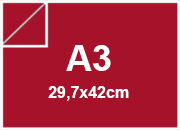 carta SimilTela Zanders 116ROSSO, 125gr, a3 per rilegatura, cartonaggio, formato a3 (29,7x42cm), 125 grammi x mq bra243a3
