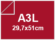 carta SimilTela Zanders 116ROSSO, 125gr, a3l per rilegatura, cartonaggio, formato a3l (29,7x50cm), 125 grammi x mq bra243a3l