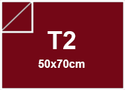 carta SimilTela Zanders 116ROSSO, 125gr, t2 per rilegatura, cartonaggio, formato t2 (50x70cm), 125 grammi x mq bra243t2