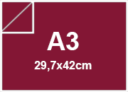 carta SimilTela Zanders 112rossoSCURO, 125gr, a3 per rilegatura, cartonaggio, formato a3 (29,7x42cm), 125 grammi x mq bra244a3