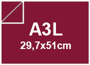 carta SimilTela Zanders 112rossoSCURO, 125gr, a3l per rilegatura, cartonaggio, formato a3l (29,7x50cm), 125 grammi x mq bra244a3l