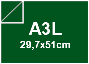 carta SimilTela Zanders 123 verdeERBA, 125gr, a3l per rilegatura, cartonaggio, formato a3l (29,7x50cm), 125 grammi x mq bra245a3l