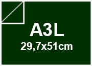 carta SimilTela Zanders 120verdeSCURO, 125gr, a3l per rilegatura, cartonaggio, formato a3l (29,7x50cm), 125 grammi x mq bra246a3l