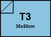carta SimilTela Zanders 130bluCHIARO, 125gr, t3 per rilegatura, cartonaggio, formato t3 (35x50cm), 125 grammi x mq bra247t3